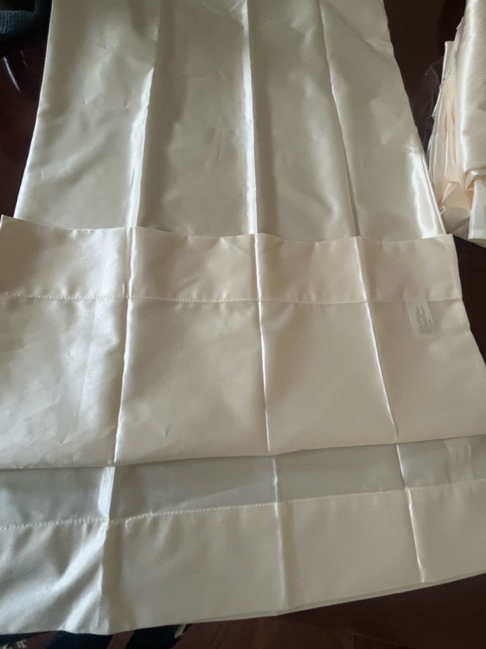 Cream Polyester King size 21 by 40 inches pillow cases Made in U.S.A.